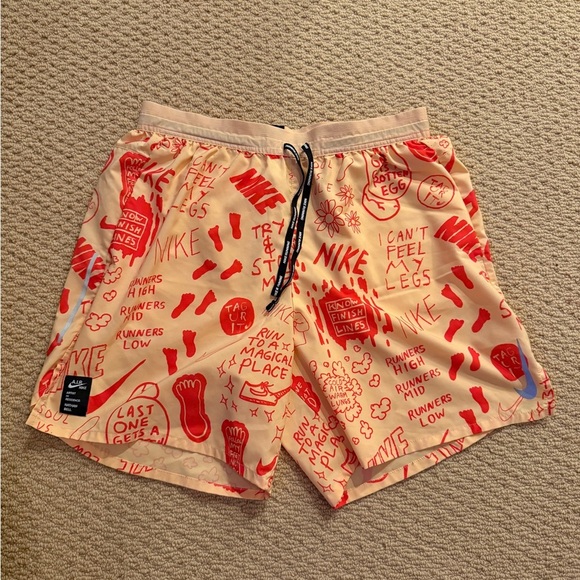 Nike Running Dri-FIT A.I.R. Nathan Bell graphic woven shorts in dusty orange - Picture 5 of 8